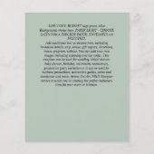 Betaalbare Roze Blush Roze Bloemige Trouwbudget Flyer (Achterkant)