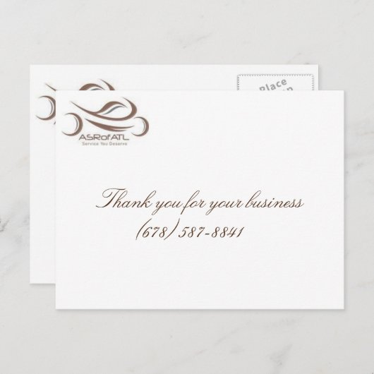 Betaalbare scooterreparatie van het Atlanta-briefk Briefkaart (Voorkant / Achterkant)