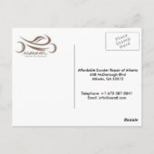 Betaalbare scooterreparatie van het Atlanta-briefk Briefkaart (Achterkant)