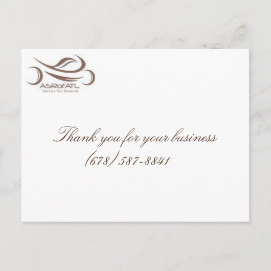 Betaalbare scooterreparatie van het Atlanta-briefk Briefkaart (Voorkant)