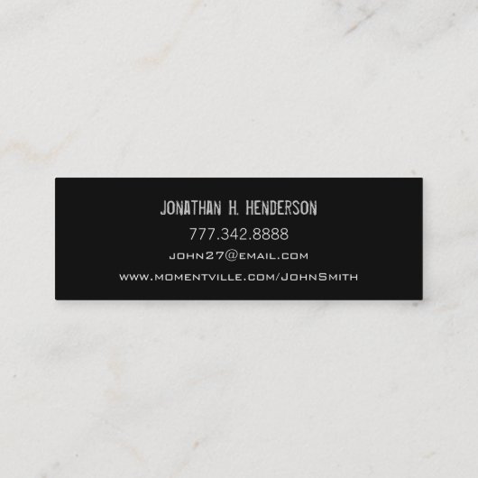 Betaalbare senior Afbeeldingen Mini Visitekaartje (Achterkant)