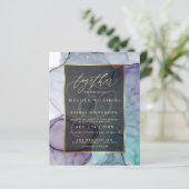 Betaalbare weddenschap Blauwgroen Smokey Abstracte (Staand voorkant)