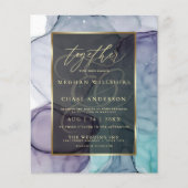 Betaalbare weddenschap Blauwgroen Smokey Abstracte (Voorkant)