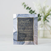 Betaalbare weddenschap met blauwe muve-alcoholinkt (Staand voorkant)