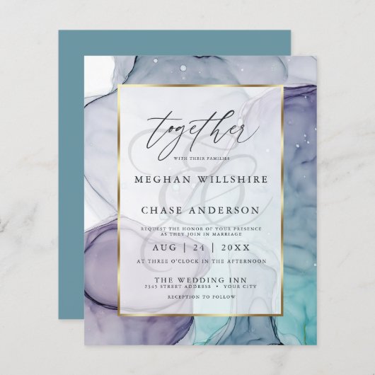 Betaalbare weddenschappen en Blauwgroen Abstracte (Voorkant / Achterkant)