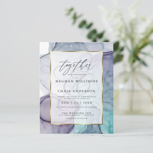 Betaalbare weddenschappen en Blauwgroen Abstracte  (Staand voorkant)