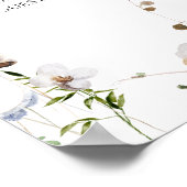 Betaalbare Wildflower Wedding Zitting Grafiek Post Poster (Hoek)