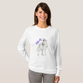 Betaalbare witte wolf t-shirt (Voorkant volledig)