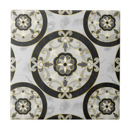 Betaalbare zwarte en gouden wandtegels tegeltje