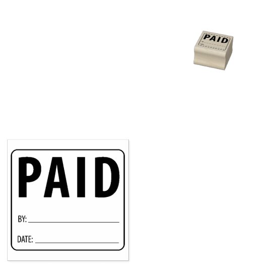Betaald, accountant, klein bedrijf rubberstempel (Gestempeld)