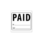 Betaald, accountant, klein bedrijf rubberstempel (Afrduk)