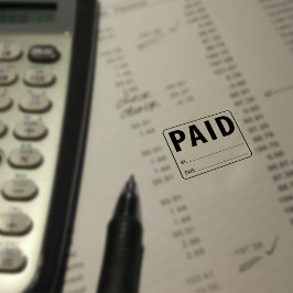 Betaald, accountant, klein bedrijf rubberstempel