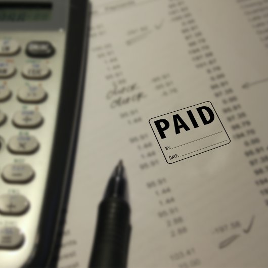 Betaald, accountant, klein bedrijf rubberstempel