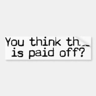 Betaald? Bumpersticker