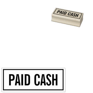 Betaald contant geld op maat gemaakte rubberen hou rubberstempel