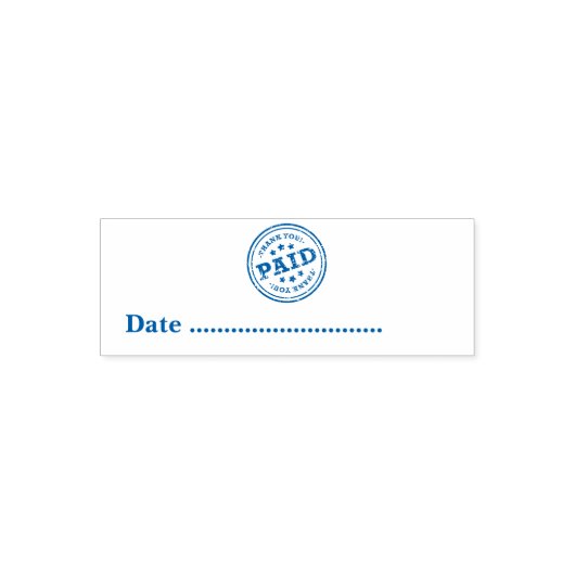 BETAALD Hoge datum controle nummer Algemene zaken Zelfinktende Stempel (Design)