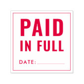 Betaald in het rood zelf-inktkussen Stempel (Design)