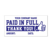 Betaald in volle duim omhoog! Bedrijfsnaam PERSONA Zelfinktende Stempel (Design)