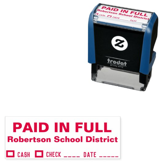 BETAALD IN VOLLEDIG gepersonaliseerde stempel (In situ)