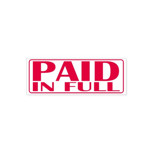 Betaald in volledig omlijnde Kantoor Zelfinktende Stempel (Design)