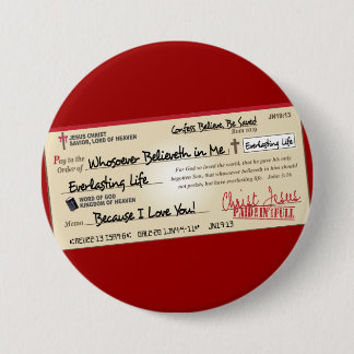 Betaald in volledig opgeslagen door Jezus Check Ronde Button 7,6 Cm