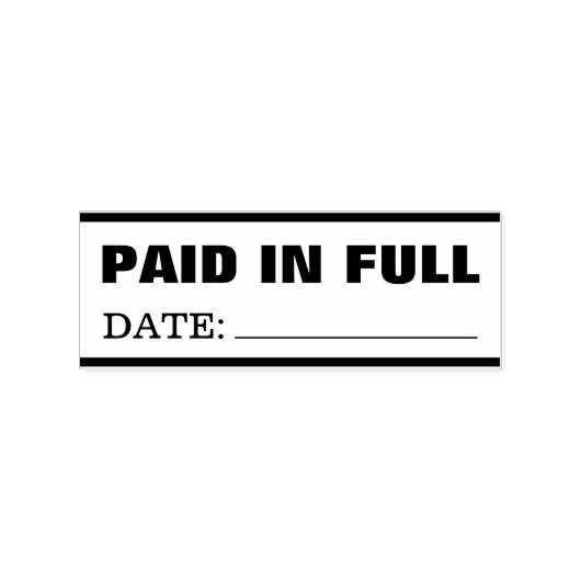 BETAALD IN VOLLEDIG RUBBER STEMPEL (Afrduk)