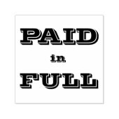 Betaald in volledig zelf-inkt stempel (Design)