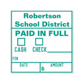 Betaald in volledige Rubber Stamp Zelfinktende Stempel (Design)