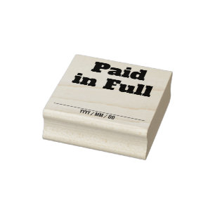 "Betaald in Volledige" RubberZegel Rubberstempel
