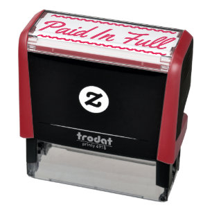 "Betaald in Volledige" RubberZegel Zelfinktende Stempel