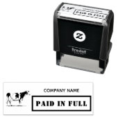 Betaald in volledige zakelijke Koe Modern Farmer Zelfinktende Stempel