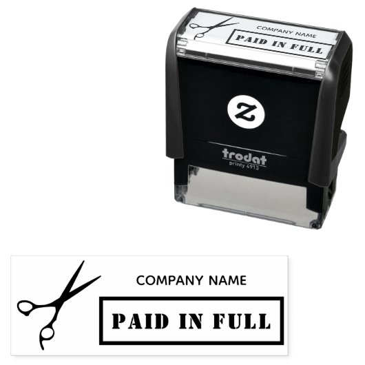 Betaald in volledige zakelijke schaar Moderne kaps Zelfinktende Stempel (In situ)