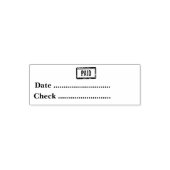 BETAALD Lange Datum Controle Nummer Algemene Zaken Zelfinktende Stempel (Design)