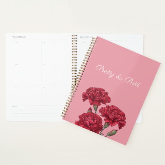 & Betaald met Anjer Bloemen Planner (Display)