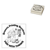 Betaald met Bedankt. Printerafdrukservices Rubberstempel (Gestempeld)