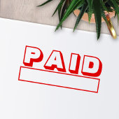 BETAALD met gebied - Basic Kantoor of Business Ban Zelfinktende Stempel
