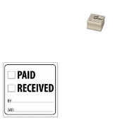Betaald/ontvangen, twee in één rubberstempel (Gestempeld)