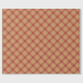  betaald rood diagonaal kerstpatroon cadeaupapier (Vlak)