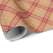  betaald rood diagonaal kerstpatroon cadeaupapier (Rol Hoek)