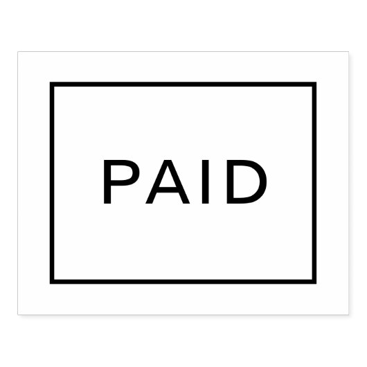 Betaald Rubberstempel (Afrduk)