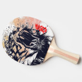 BETAALD TIGER EN KANJI HOPE FAITH AND LOVE TAFELTENNISBATJE (Zijkant)