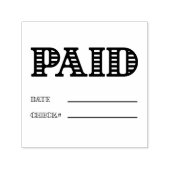 BETAALDE DATUM Check nummer Algemeen Business Squa Zelfinktende Stempel (Design)