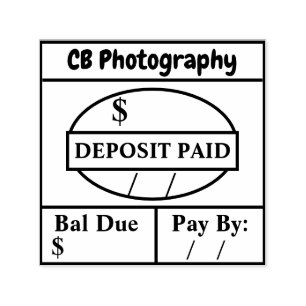 Betaalde deposito/Bal verschuldigd, zelf geïndivi Zelfinktende Stempel
