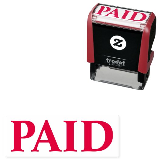 BETAALDE Kantoor Eenvoudige ingelijste Zelfinkt St Zelfinktende Stempel (In situ)