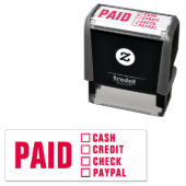 Betaalde kaskredietcheque PayPal Zelfinktende Stempel (In situ)