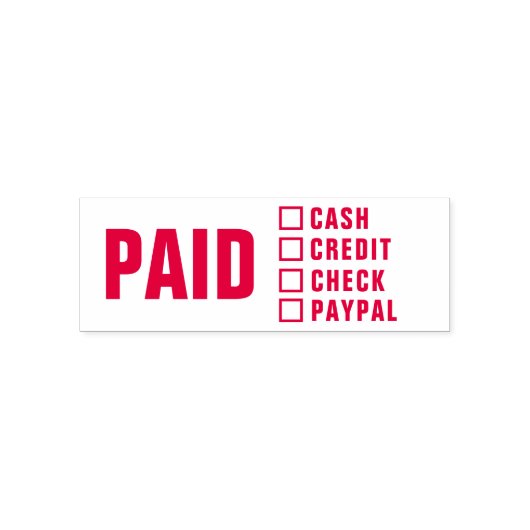 Betaalde kaskredietcheque PayPal Zelfinktende Stempel (Design)