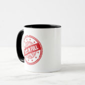 Betaalde Koffiemok met Gestempeld Stempel Mok (Voorkant links)