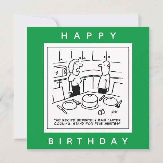 Betaalde standaard na het koken van de Cartoon ont Kaart (Voorkant)