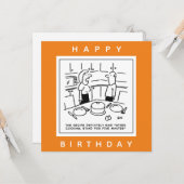 Betaalde standaard na het koken van de Cartoon ont Kaart (Voorkant / Achterkant in situ)