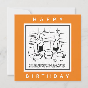 Betaalde standaard na het koken van de Cartoon ont Kaart